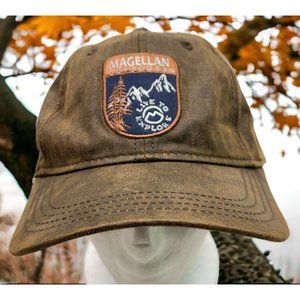 Magellan Outdoors Hat Cap Strapback Live to Explore Forest Mountains Faux Suede